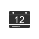 calendar, date, events, facebook svg vector icon