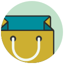bag, gift bag, package, paper bag, present, shop, shopping svg vector icon