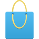 shopping,bag,blue icon