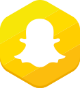 hexagonal, messages, snapchat, socia-network, video svg vector icon