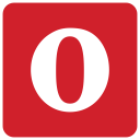 o, opera, orange svg vector icon