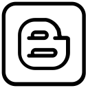 blogger, media, network, social svg vector icon