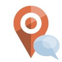 location,speech,bubble icon
