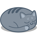cat, sleep icon