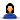 user,female,blue icon