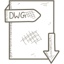 dwg, extention, file, format svg vector icon