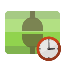connect,vertical,clock icon