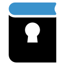 book, content, lock, security svg vector icon