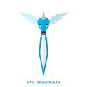 dragon, dragonite, kanto, pokemon svg vector icon