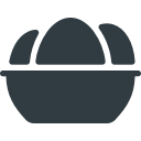 basket, easter, eggs, plate svg vector icon