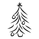 christmas, fir, gift, plant, spruce, tree, xmas svg vector icon