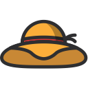 fashion, hat, holiday, pamela, summer, summertime svg vector icon