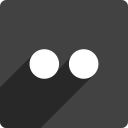 flickr, media, shadow, social, square svg vector icon