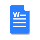 blue, doc, ms, office, word svg vector icon