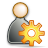 user,admin,gear,administrator,account,profile,people,human icon