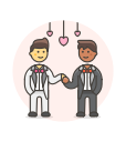 dance, gay, wedding svg vector icon