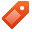 red, tag icon