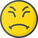 emoji, emote, emot, emot, grumpy svg vector icon