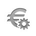currency,sign,euro,gear icon