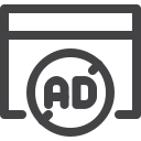 adblock, advertising, blocked, internet, seo svg vector icon