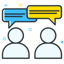 conversation, employee, job, seeker, unemployee, work svg vector icon