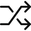 arrows, cross arrows, random, shuffle svg vector icon