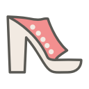 casual, fashion, footwear, high heels, mule, shoes, women svg vector icon