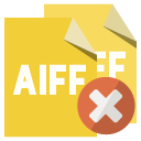 file,format,aiff,close icon