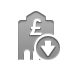 bank,pound,down icon