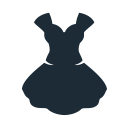 child, clothes, clothing, dress, fabric, girl svg vector icon