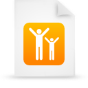 document, file, orange, paper icon