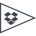 dropbox, flag, media, social svg vector icon