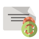 certificate,refresh icon