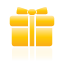 gift, yellow icon