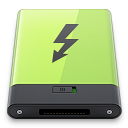 green, thunderbolt icon