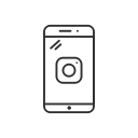 instagram, instagram logo, mobile, phone, social media svg vector icon