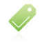 green, tag icon