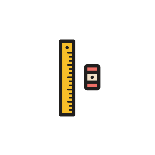 Ruler Rubber svg vector icon