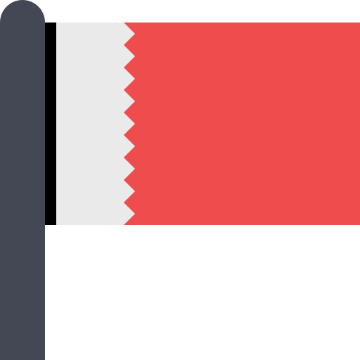 Flag Bahrain svg vector icon