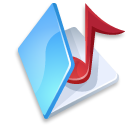 folder,music,blue icon