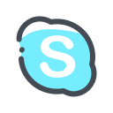 media, network, skype, social, web svg vector icon