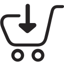 ecommerce, shopping, trolley svg vector icon