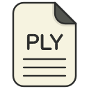 document, file, file 3d, format, ply, type svg vector icon
