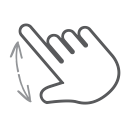 finger, gesture, hand, interactive, scroll, spread, swipe svg vector icon