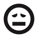 emoji, emojis, emot, ill, queasy, sick, thick lines svg vector icon