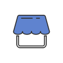 facebook, fb, profile, store svg vector icon