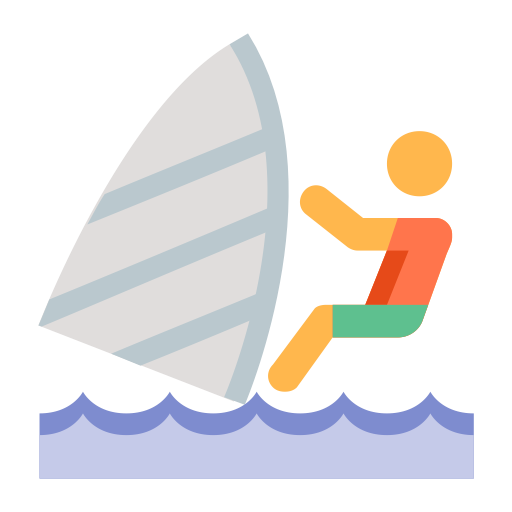 Windsurfing svg vector icon