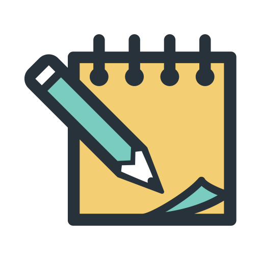 Color Blocks Writing Documents svg vector icon