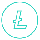 coin, currency, digital currency, litecoin svg vector icon