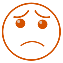 care, sad, worry svg vector icon